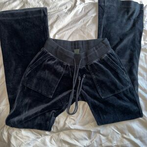 Black Velour Flare Pants Size Small